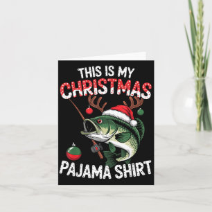 This Is My Christmas Pajama B Fish Santa Hat Toddl Card