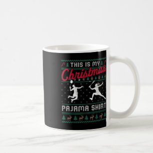 This Is My Christmas Pajama Badminton Ugly Sweater Coffee Mug