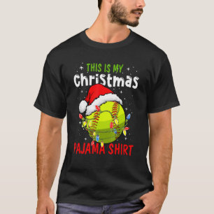 This Is My Christmas Pajama Baseball Softball T-Shirt