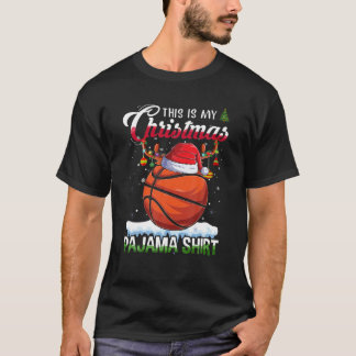 This Is My Christmas Pajama Basketball Christmas L T-Shirt