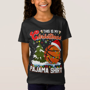 This is My Christmas Pajama Basketball Christmas L T-Shirt