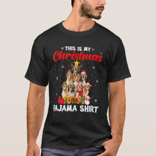 This Is My Christmas Pajama Beagle Dog Xmas Tree T-Shirt