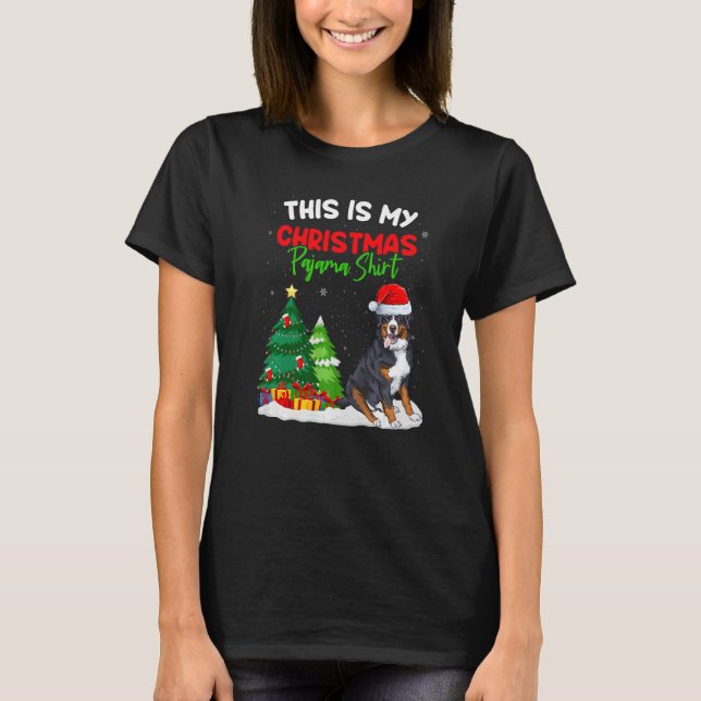 This Is My Christmas Pajama  Bernese Mountain Owne T-Shirt (Front)
