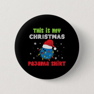 This Is My Christmas Pajama Bowling Fun Christmas 6 Cm Round Badge