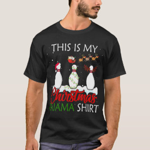This Is My Christmas Pajama Bowling Lover Xmas Gi T-Shirt