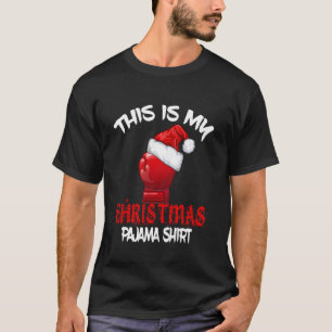 This Is My Christmas Pajama Boxing Mma Fight Xmas T-Shirt