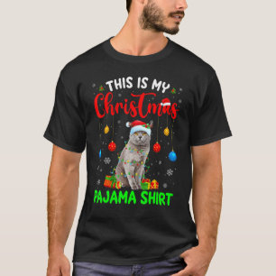 This Is My Christmas Pajama British Shorthair Cat T-Shirt