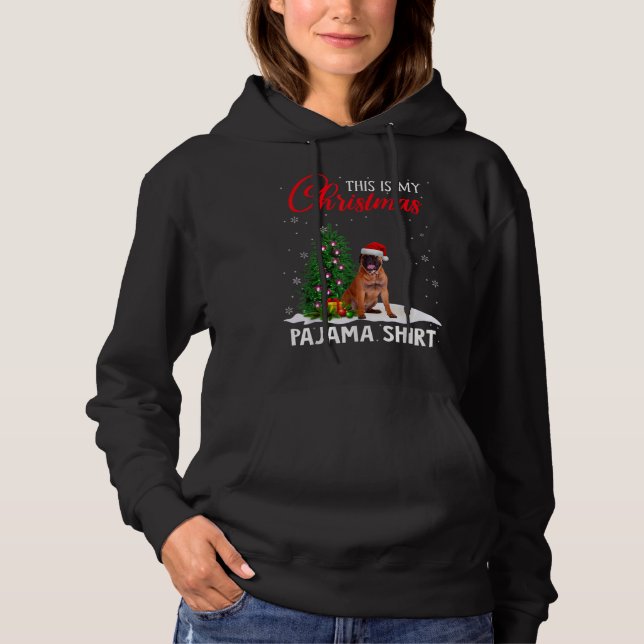 This Is My Christmas Pajama Bullmastiff Xmas Dog L Hoodie (Front)