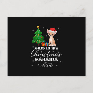 This Is My Christmas Pajama Chihuahua Costume Sant Holiday Postcard