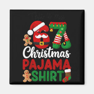 This Is My Christmas Pajama Christmas 67 Family Ma Magnet