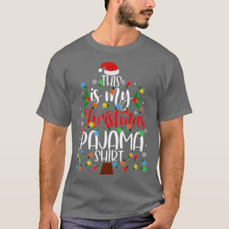 This Is My Christmas Pajama Christmas Tree Lights T-Shirt