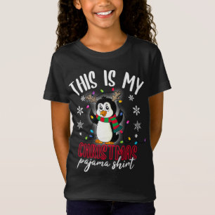 This Is My Christmas Pajama Cute Christmas Penguin T-Shirt