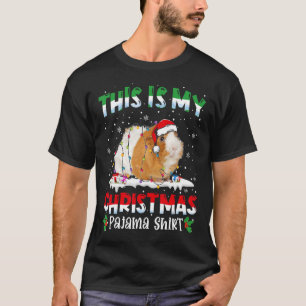 This Is My Christmas Pajama Cute Guinea pig Anima T-Shirt