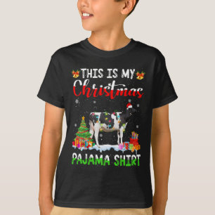This Is My Christmas Pajama Dairy Cow Lover Xmas L T-Shirt