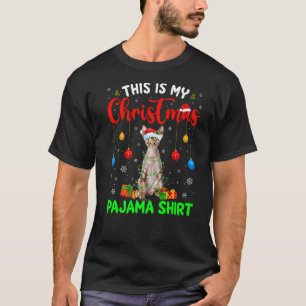 This Is My Christmas Pajama Devon Rex Cat Xmas Tre T-Shirt