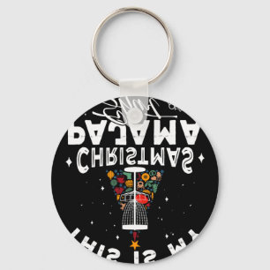 This Is My Christmas Pajama Disc Golf Player Stupi Key Ring