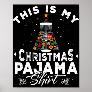 This Is My Christmas Pajama Disc Golf Player Stupi Poster
