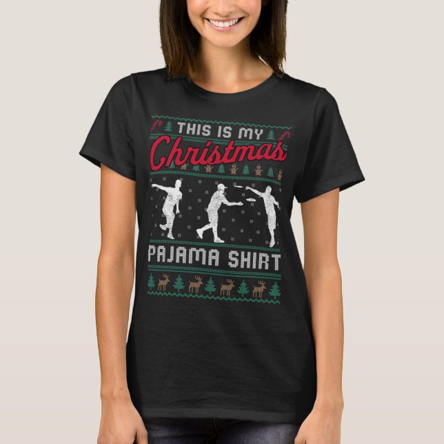 This Is My Christmas Pajama Disc Golf Ugly Sweater (Front)
