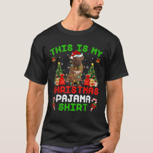 This Is My Christmas Pajama Dogue De Bordeaux Dog  T-Shirt
