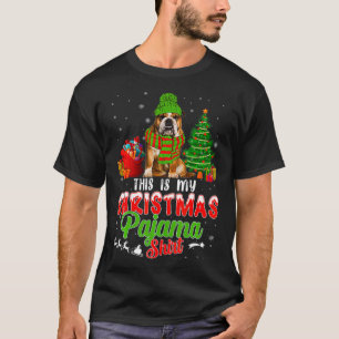 This Is My Christmas Pajama  English Bulldog Dog  T-Shirt