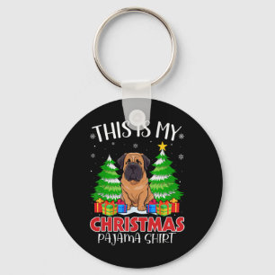 This Is My Christmas Pajama English Mastiff Dog Xm Key Ring