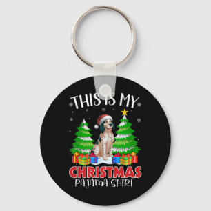 This Is My Christmas Pajama English Setter Dog Xma Key Ring