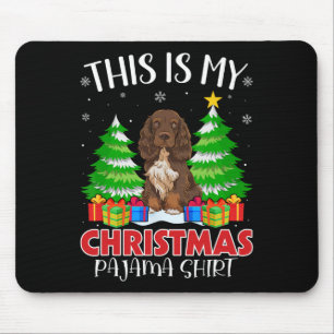 This Is My Christmas Pajama Field Spaniel Dog Xmas Mouse Mat