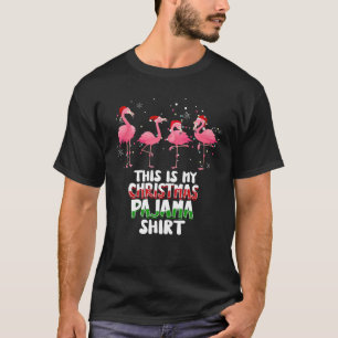 This Is My Christmas Pajama Flamingo Christmas Lig T-Shirt