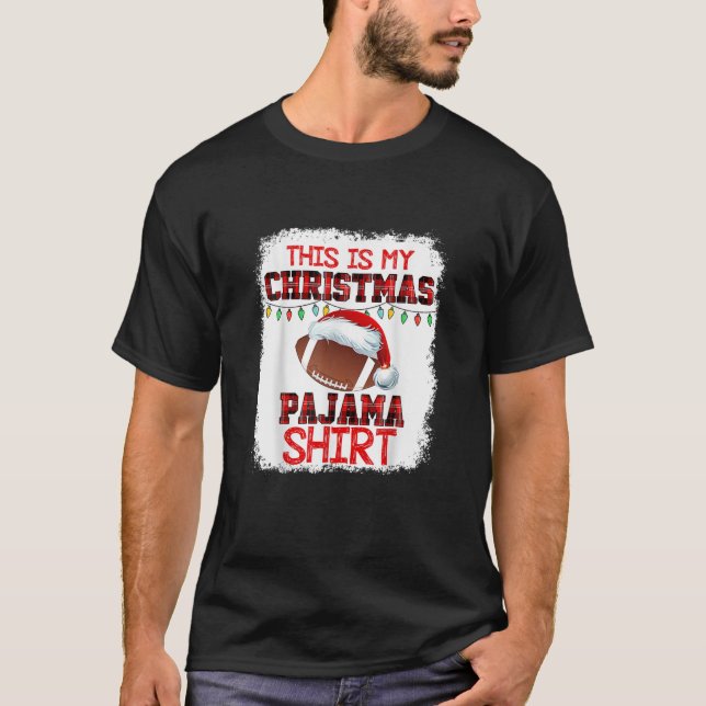 This Is My Christmas Pajama Football Matching Fami T-Shirt (Front)
