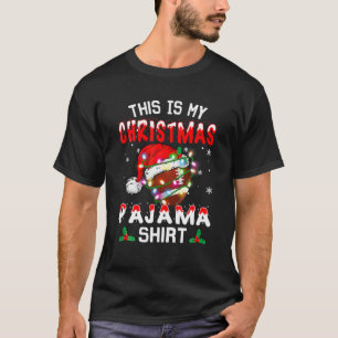 This Is My Christmas Pajama Football Xmas Boys Men T-Shirt