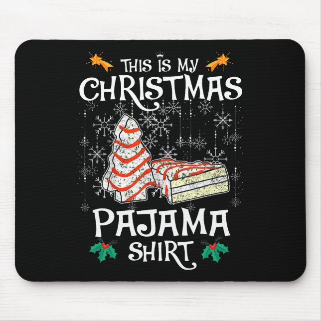 This Is My Christmas Pajama Fun Christmas Cake  Mouse Mat (Front)