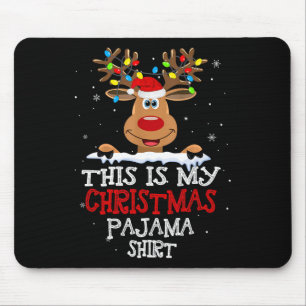 This Is My Christmas Pajama Fun Christmas Reindeer Mouse Mat