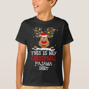 This Is My Christmas Pajama Fun Christmas Reindeer T-Shirt