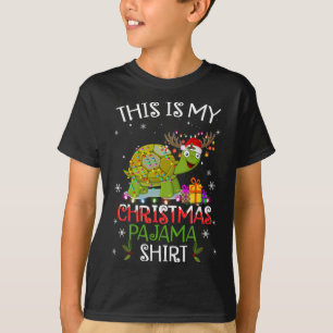 This Is My Christmas Pajama Funny Christmas Turtle T-Shirt