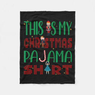 This Is My Christmas Pajama Funny Family Matching Fleece Blanket