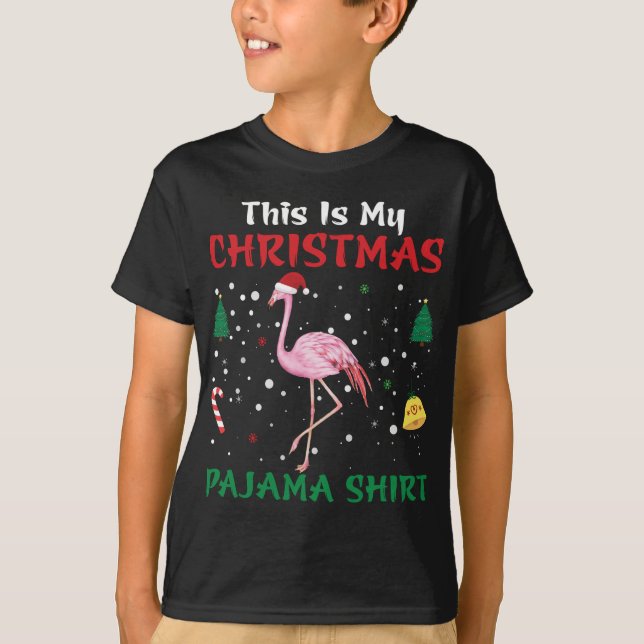 This Is My Christmas Pajama Funny Flamingo Lover S T-Shirt (Front)