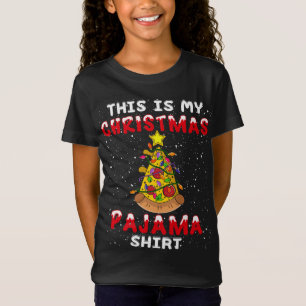 This is My Christmas Pajama Funny Pizza Xmas Women T-Shirt