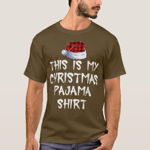 This Is My Christmas Pajama Funny Plaid Merry Chri T-Shirt