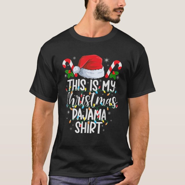 This Is My Christmas Pajama Funny Xmas PJ s Men Wo T-Shirt (Front)