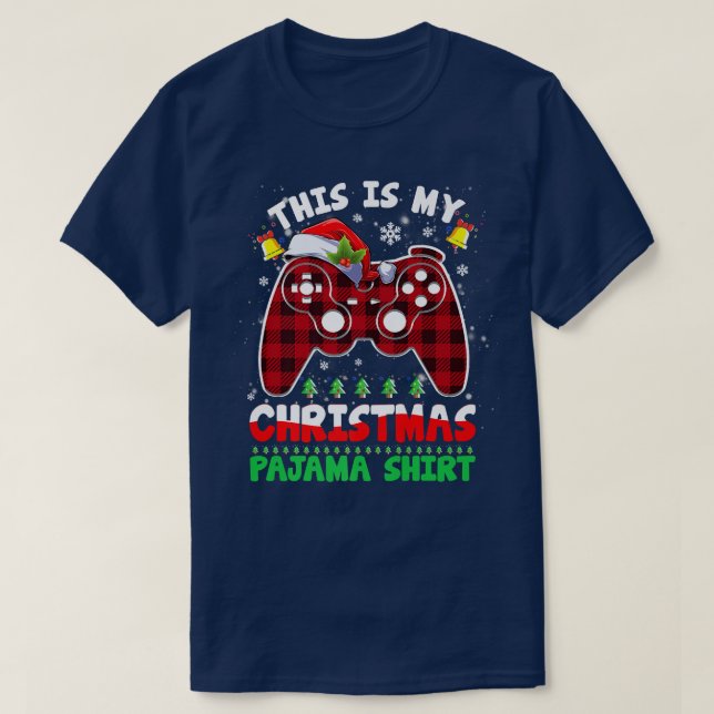 This Is My Christmas Pajama  Gamer Video Game Boys T-Shirt (Design Front)