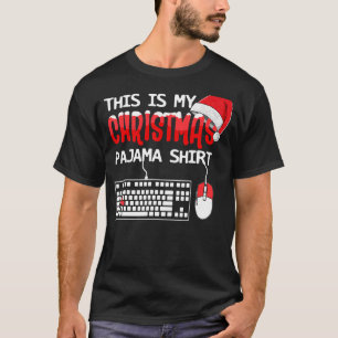 This Is My Christmas Pajama Gaming Gamer Keyboard T-Shirt