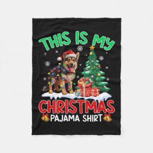 This Is My Christmas Pajama German Shepherd Dog Lo Fleece Blanket