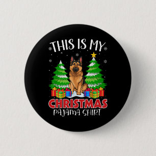 This Is My Christmas Pajama German Shepherd Dog Xm 6 Cm Round Badge