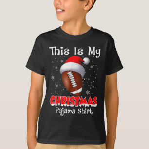 This Is My Christmas Pajama Gift For Football  T-Shirt
