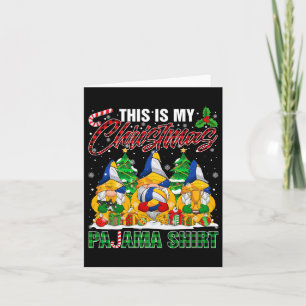 This Is My Christmas Pajama Gnome Volleyball Ball Card