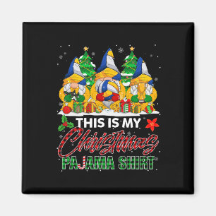 This Is My Christmas Pajama Gnome Volleyball Ball Magnet