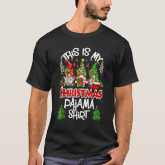 This Is My Christmas Pajama  Gnomes Lights Xmas Pa T-Shirt