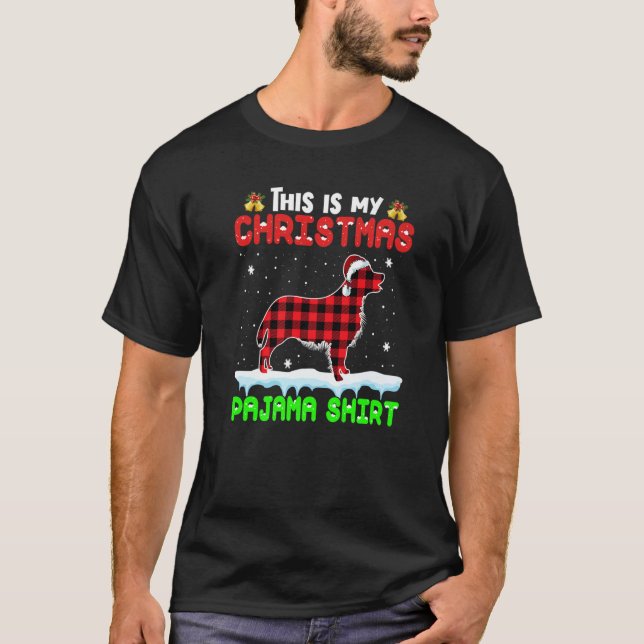 This Is My Christmas Pajama  Golden Retriever Dog T-Shirt (Front)