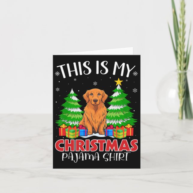 This Is My Christmas Pajama Golden Retriever Dog X Card (Front)