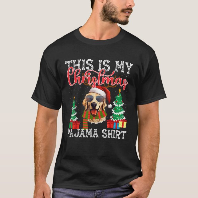 This Is My Christmas Pajama Golden Retriever Xmas  T-Shirt (Front)